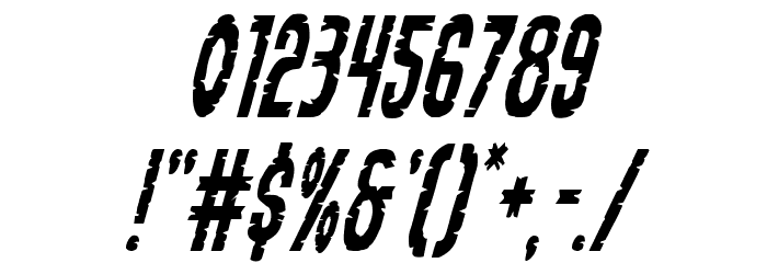 Yummy Mummy Condensed Italic Font OTHER CHARS