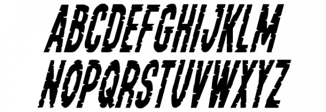 Yummy Mummy Condensed Italic 字体 大写