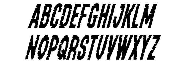 Yummy Mummy Condensed Italic Font LOWERCASE