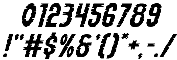 Yummy Mummy Expanded Italic Font OTHER CHARS