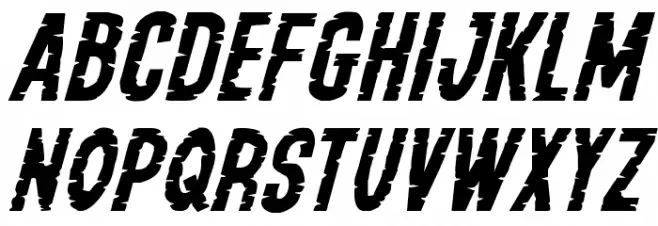 Yummy Mummy Expanded Italic Fuentes MAYÚSCULAS