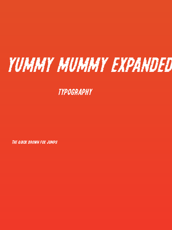 Yummy Mummy Expanded Italic Poster