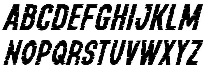 Yummy Mummy Expanded Italic Font LOWERCASE