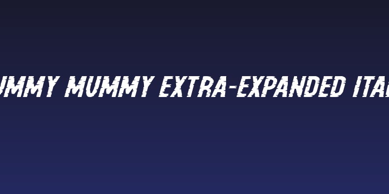 Yummy Mummy Extra-Expanded Italic Social Header