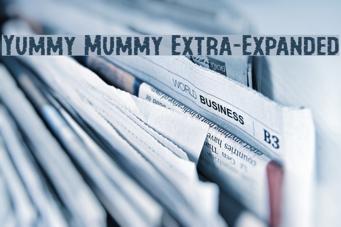 Yummy Mummy Extra-Expanded Font examples