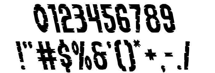 Yummy Mummy Leftalic Font OTHER CHARS