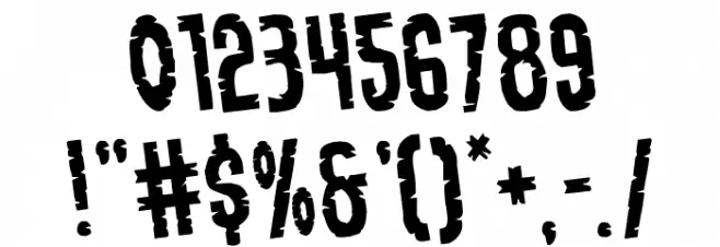 Yummy Mummy Rotated Font OTHER CHARS