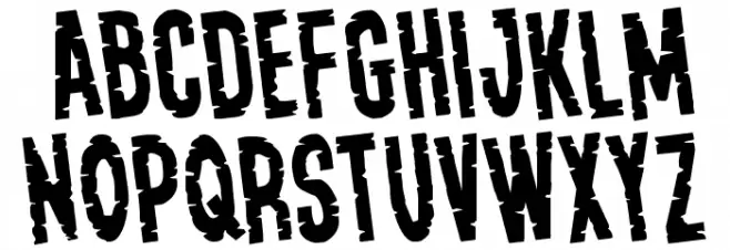 Yummy Mummy Rotated Font UPPERCASE