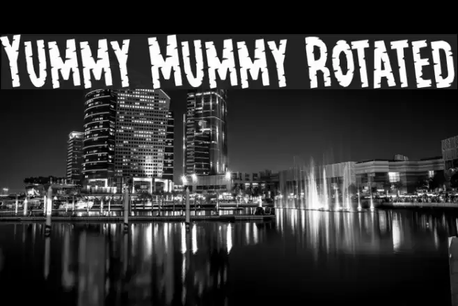 Yummy Mummy Rotated Font examples