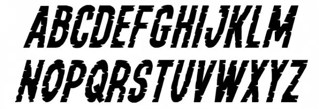 Yummy Mummy Staggered Italic خط أحرف كبيرة