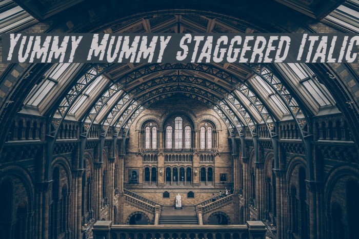 Yummy Mummy Staggered Italic Example 1