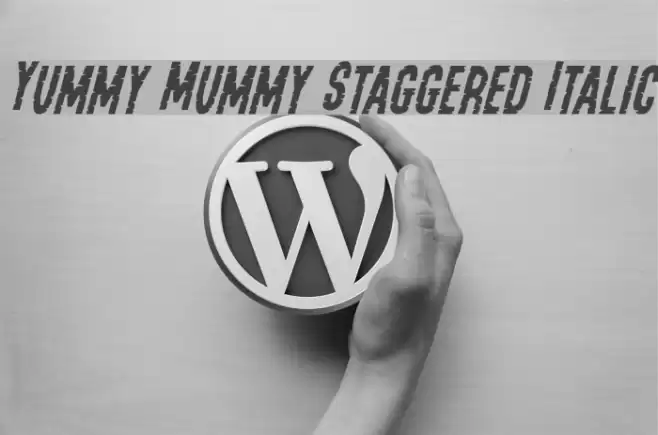 Yummy Mummy Staggered Italic Font examples
