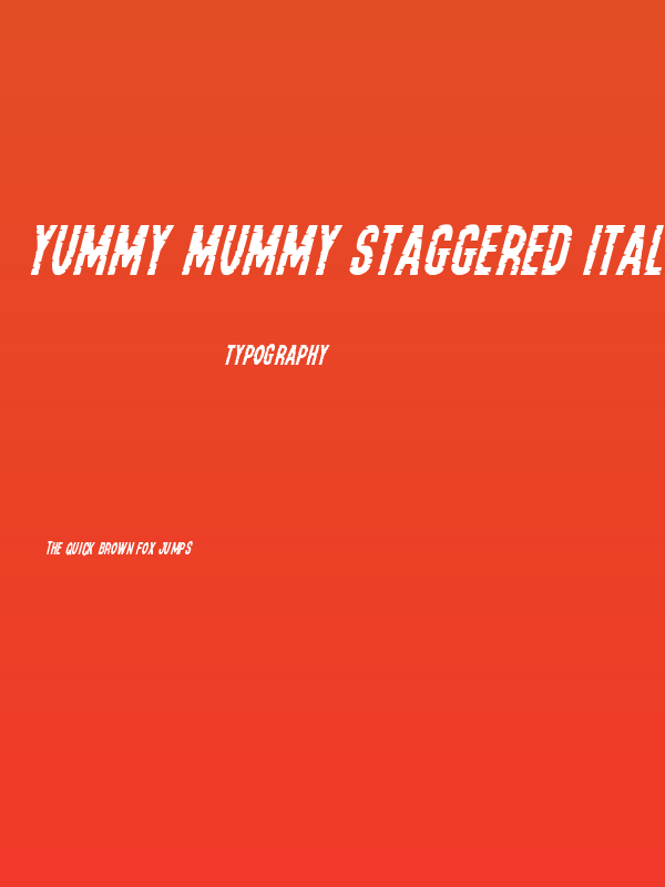 Yummy Mummy Staggered Italic Poster