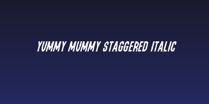 Yummy Mummy Staggered Italic Social Header