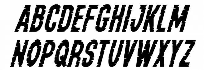 Yummy Mummy Staggered Italic 字体 小写
