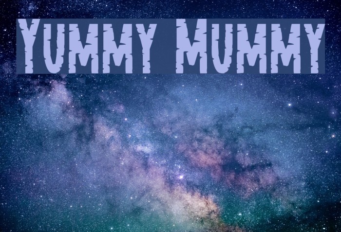 Yummy Mummy Font examples