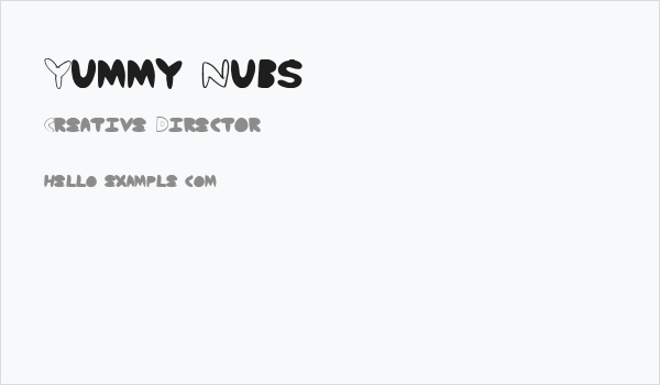 Yummy Nubs Business Card
