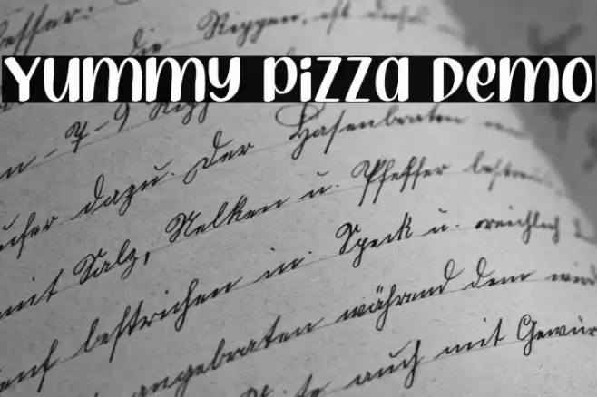 Yummy Pizza Demo Schriftart examples