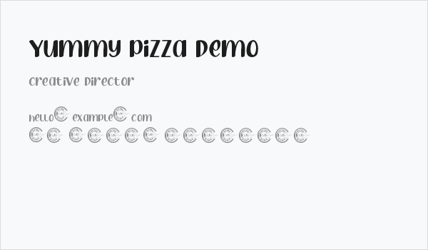Yummy Pizza Demo Business Card