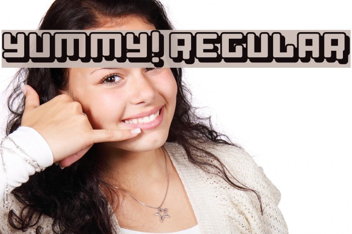 Yummy! Regular Font examples