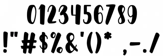 Yummy Font OTHER CHARS