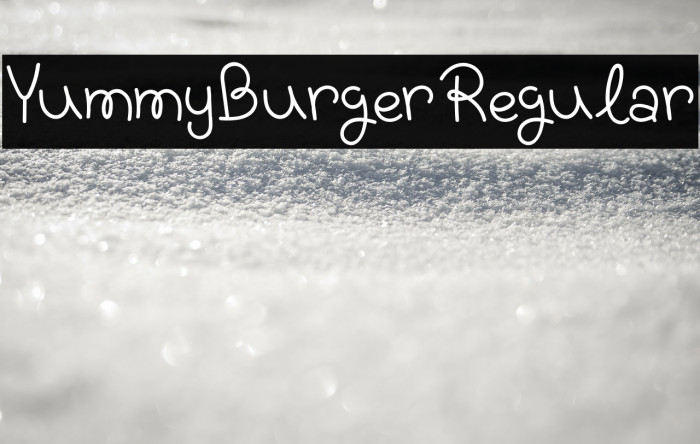 YummyBurgerRegular Font examples