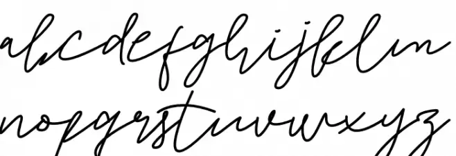 Yumoda Schriftart Kleinbuchstaben