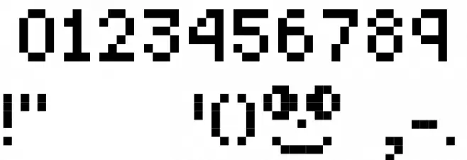 Yunapixel Font Alte caractere