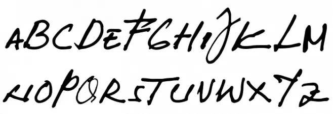 Yuqato Handwriting Fonte MAIÚSCULAS