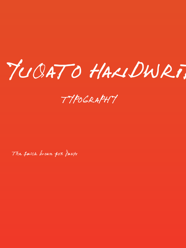 Yuqato Handwriting Poster