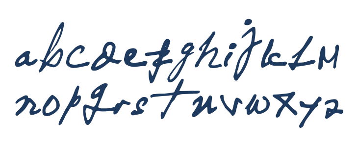 Yuqato Handwriting Lowercase