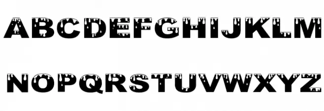 Yurine Overflow Schriftart Kleinbuchstaben