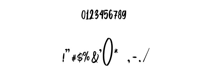 YustinScriptDEMO-Regular Font OTHER CHARS