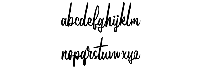 YustinScriptDEMO-Regular Font LOWERCASE