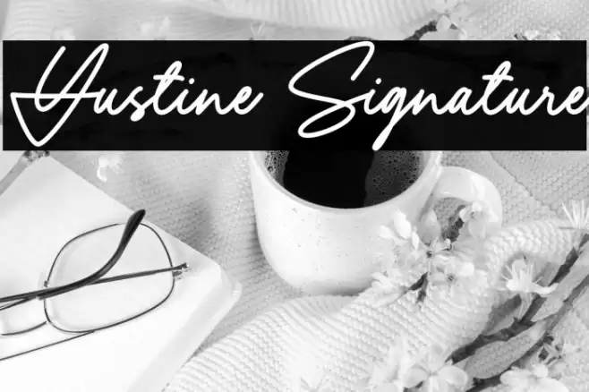 Yustine Signature Font examples