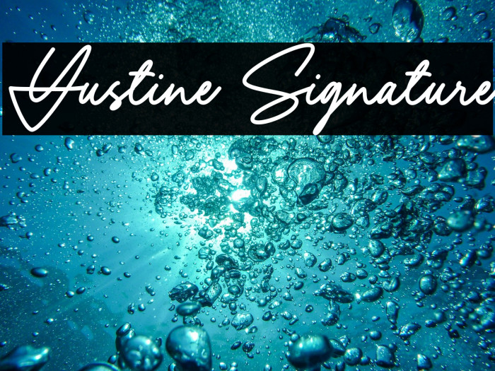 Yustine Signature フォント examples