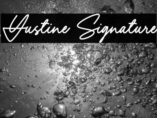 Yustine Signature Font examples