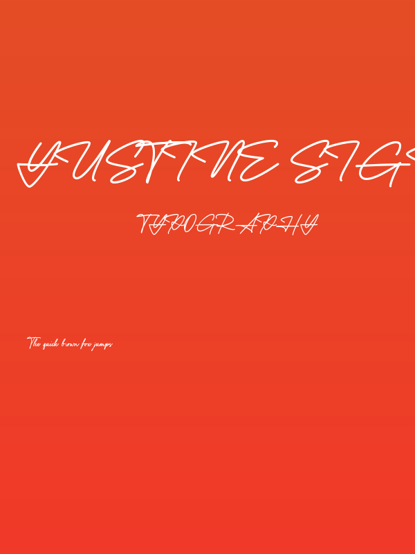 Yustine Signature Poster