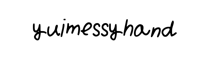 yuimessyhand  Frei Schriftart Herunterladen