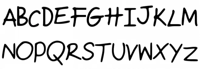 yuimessyhand Font UPPERCASE