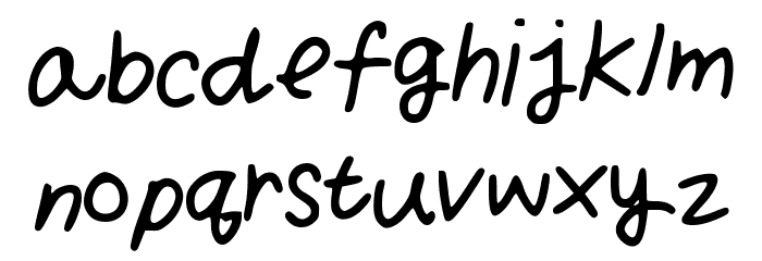 yuimessyhand Font LOWERCASE