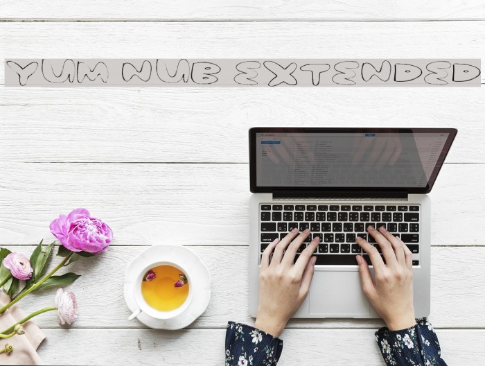 yum nub extended Font examples