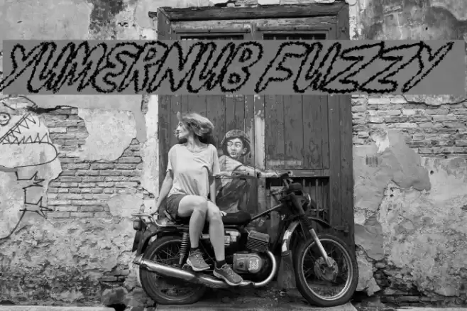 yumernub fuzzy Font examples