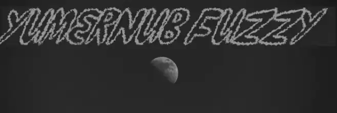 yumernub fuzzy Font examples