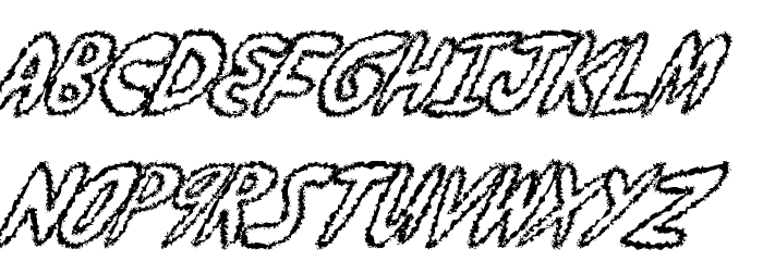 yumernub fuzzy Font LOWERCASE