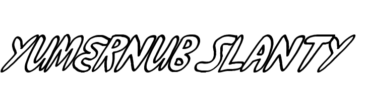 yumernub slanty Шрифта