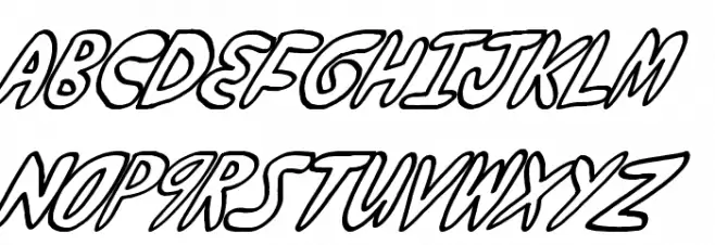 yumernub slanty Schriftart Groß