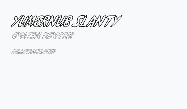 yumernub slanty Business Card