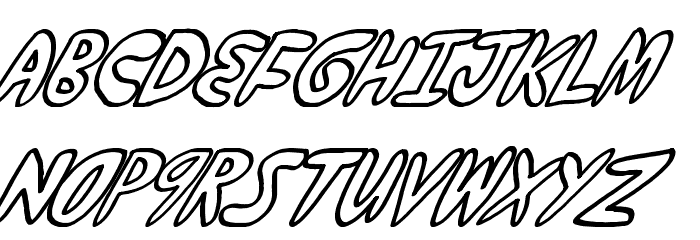 yumernub slanty Font LOWERCASE