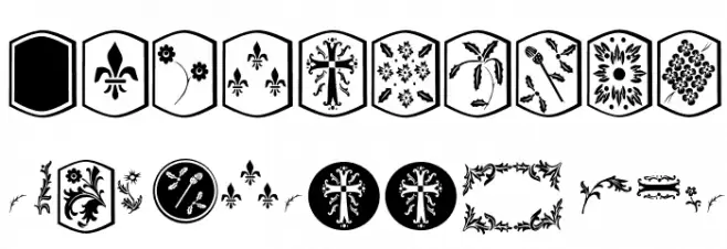 YY Old English Dingbats Шрифта ДРУГИЕ символов